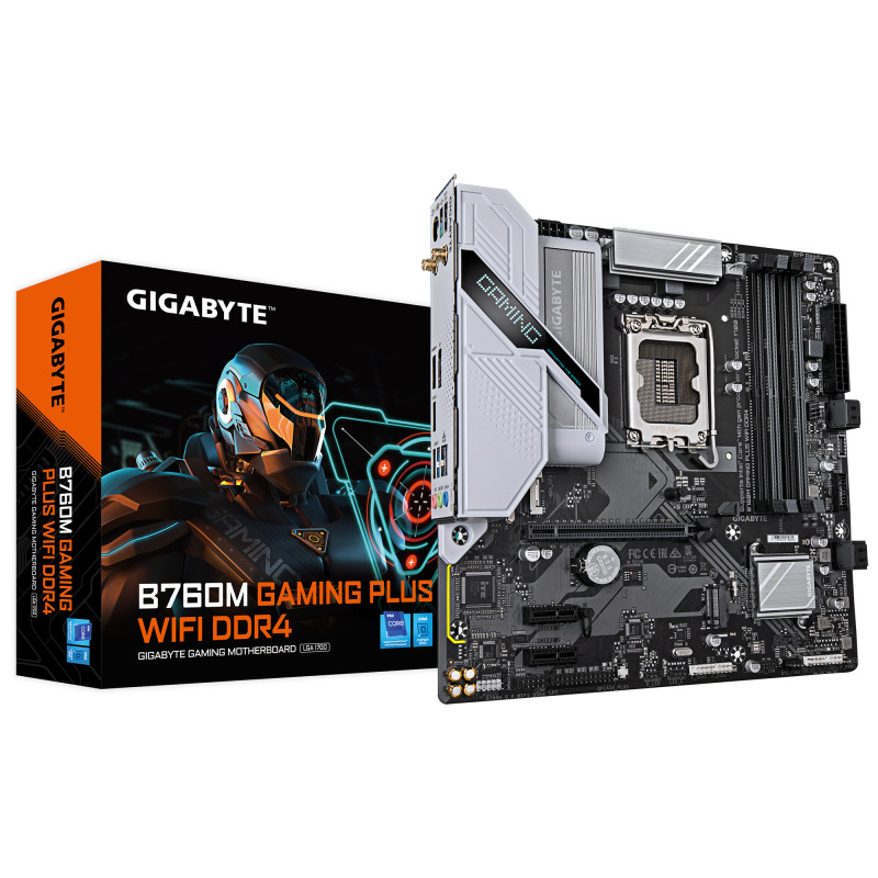 TARJETA MADRE GIGABYTE B760M GAMING PLUS DDR4 / INTEL SOCKET 1700 / DDR4 / WIFI 6 / BT 5.3 / GAMING